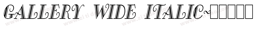 Gallery Wide Italic字体转换